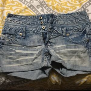 Light-Wash Jean Shorts